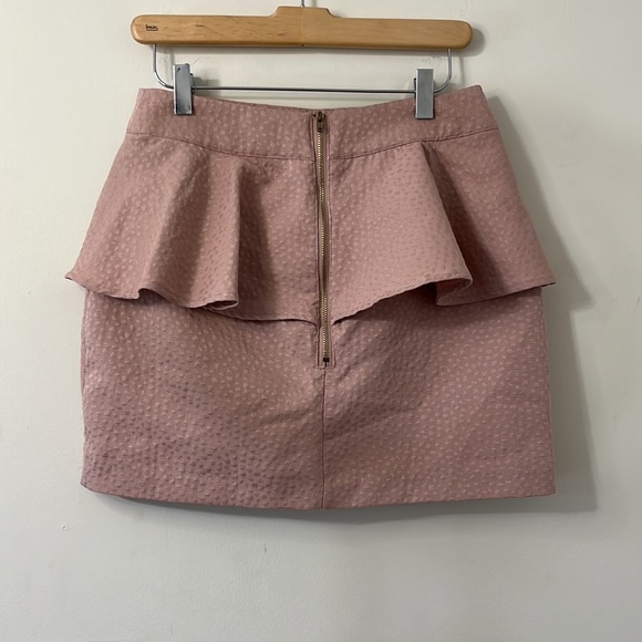 Urban Outfitters Silence + Noise Jacquard Pink/Rose Peplum Skirt Size 6 - Picture 3 of 6